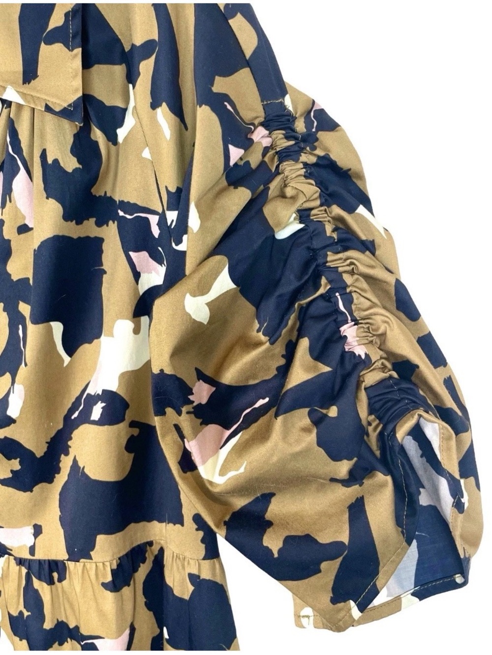 CROSBY by Mollie Burch Whit Undone Abstract Midi Shirtdress S - Picture 3 of 8